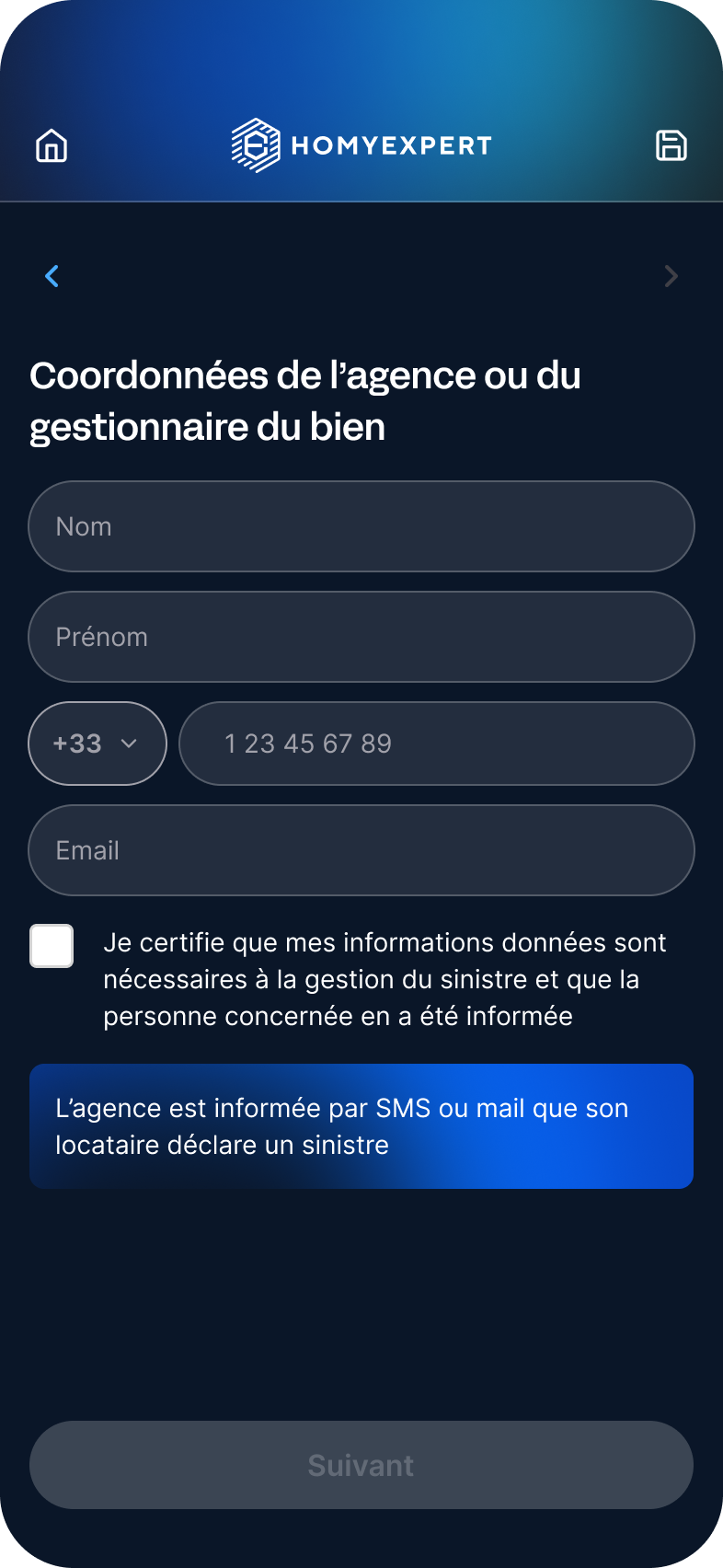Coordonnées de l'agence